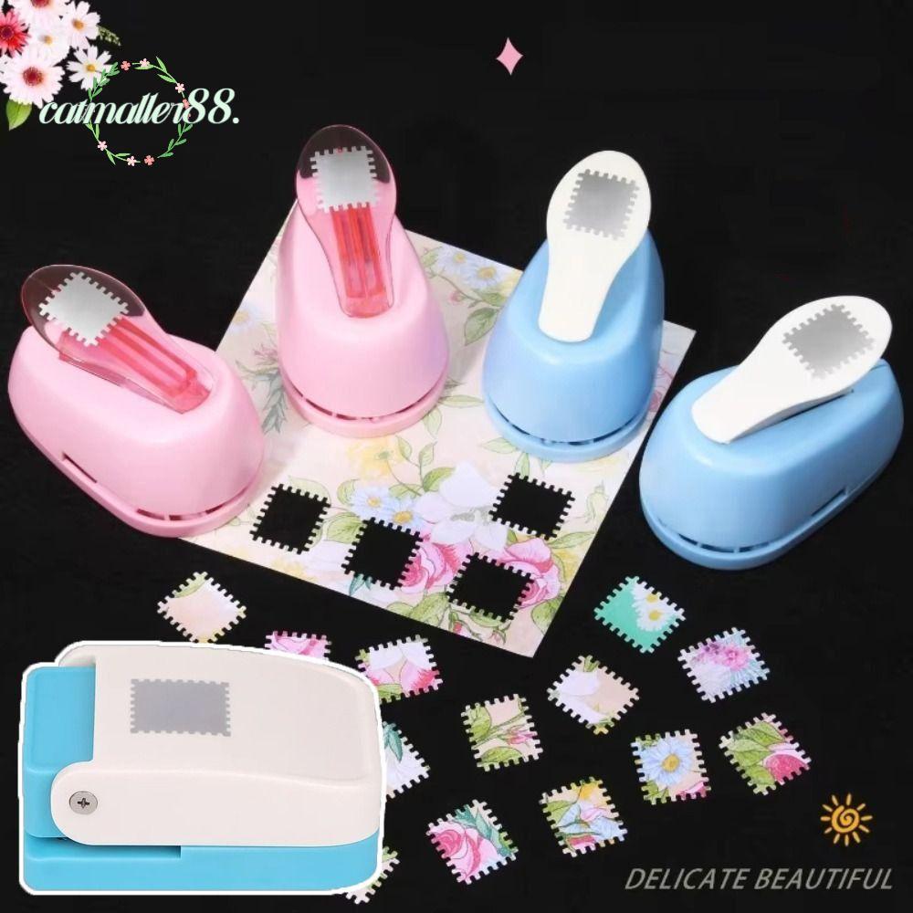 Máy dập nổi tem CATMALLER88, Máy đục lỗ viền tem thêu tiết kiệm nhân công, Máy đục lỗ hình tem di động thủ công tinh tế để thủ công giấy Scrapbooking