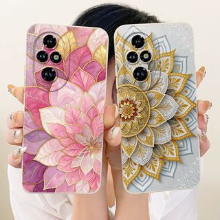 Dành Cho Honor 200 Pro / Honor200 Vỏ Bảo Vệ Ống Kính Honor 200 200Pro 5G Vỏ Điện Thoại Silicon Mềm Hoa Cúc Hoa Hướng Dương Đẹp