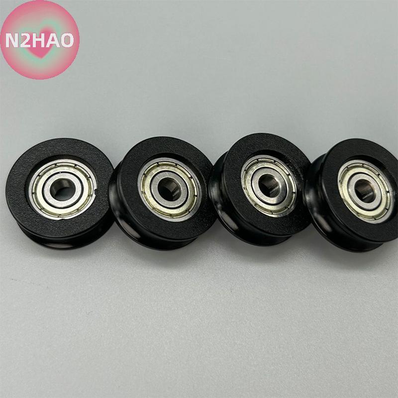 Bánh xe vòng bi ròng rọc tròn Nylon N2HAO U-groove, được sử dụng cho cửa và cửa sổ, ròng rọc tắm, ngăn kéo đường kính cửa trượt 23-43mm n