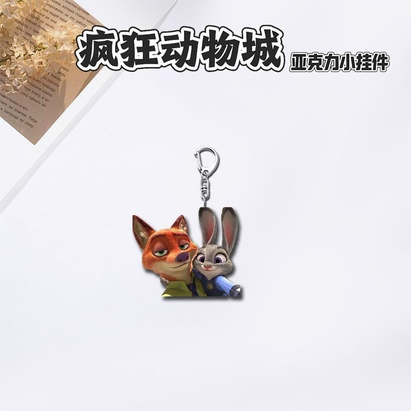 Động Vật Điên Nick Judy Móc Khóa Hai Mặt Acrylic Giá Trị Cao Schoolbag Mặt Dây Chuyền Dễ Thương Quà Tặng Hàng Hóa 6B7G