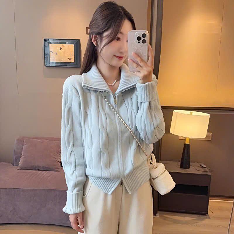 (HÀNG QCCC LOẠI 1) Áo cardigan len dáng ngắn phối khóa kéo chất len mềm mịn hottrend mùa đông BA SP406