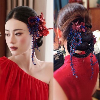 Phụ kiện cưới cao cấp gồm mũ cô dâu, qipao và dạ hội