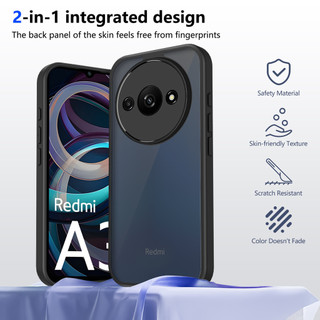 Dành Cho Redmi A3 / A3X 4G Ốp điện thoại Cứng Mờ Da-Cảm Giác Mềm Khung TPU Chống Sốc Mỏng Vỏ