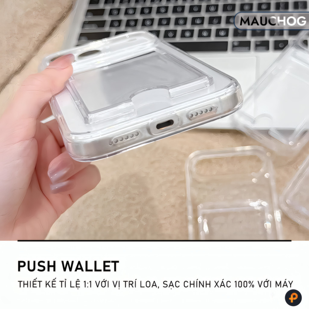 Ốp Đựng Thẻ Trong Suốt Chống Sốc Bảo Vệ Camera Cho Điện Thoại iPhone 17 Pro Max 16 15 14 13