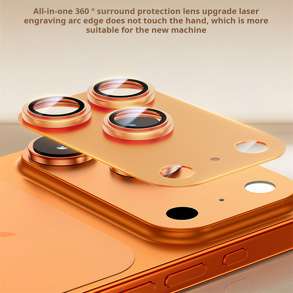 Phim ống kính kim loại thủy tinh độ phân giải cao tích hợp chất lượng cao cho iPhone 17 Pro Max Phim bảo vệ màn hình ống kính cho ống kính máy khoan flash