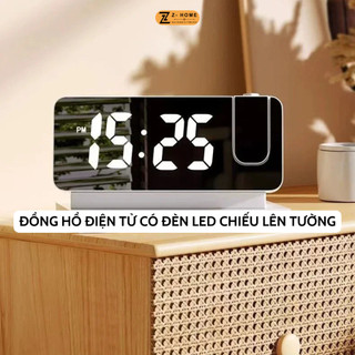 Đồng Hồ Điện Tử Để Bàn Có Đèn Led Chiếu Thời Gian Lên Tường, Làm Đèn Trang Trí Phòng Ngủ Tiện Lợi
