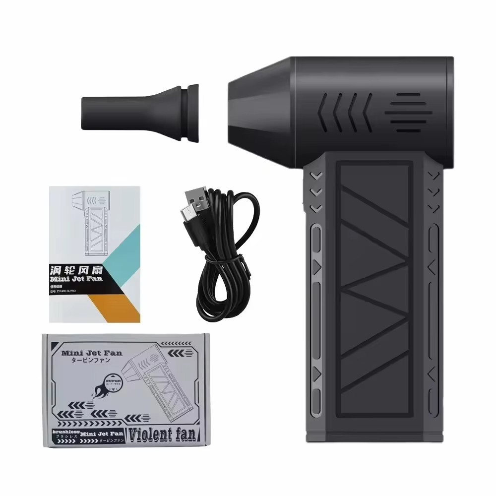 Máy thổi bụi Mini Turbo 130.000 vòng/phút cầm tay, động cơ không chổi than, tốc độ gió 52 m/s, bạo lực công nghiệp