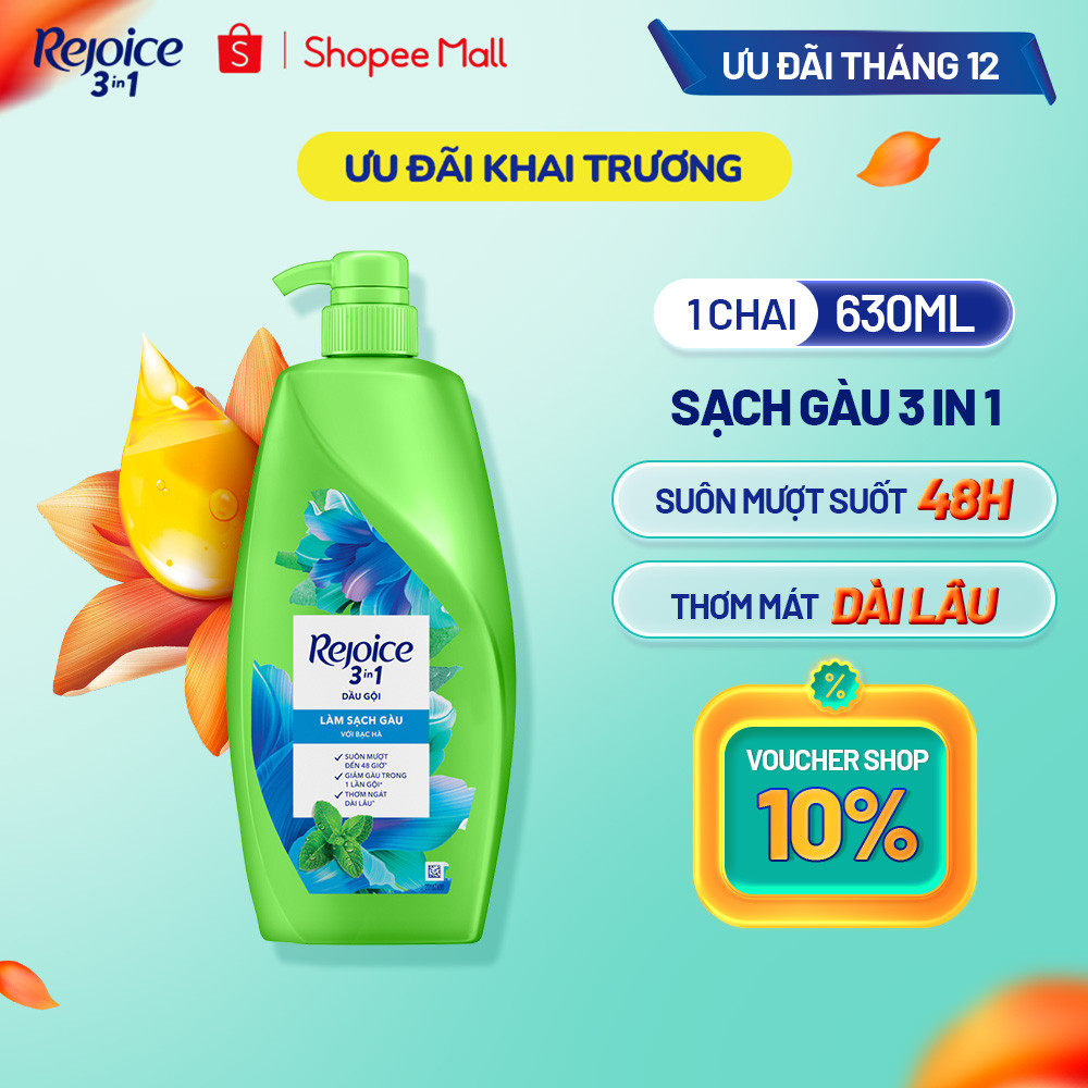 [REJOICE] Dầu Gội REJOICE 3IN1 Chai 630ML