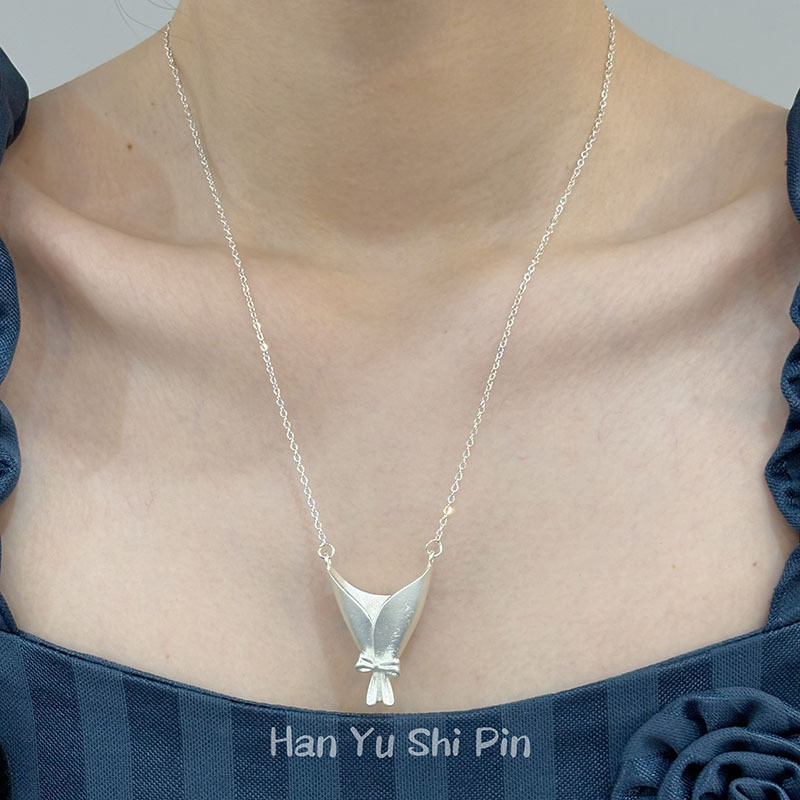 Hoa Sắp Xếp Vòng Cổ Bông Tai Thời Trang Thiết Kế Sáng Tạo Đơn Giản Phù Hợp Với Bó Hoa Bao Bì Mặt Dây Chuyền Xương Đòn Dây Chuyền