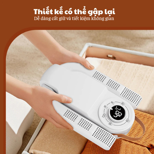 Máy sấy giày, tất, găng tay mini cao cấp làm khô nhanh, khử mùi và hỗ trợ diệt khuẩn hiệu quả.