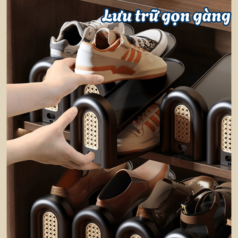 Kệ Để Giày Thông Minh Gấp Gọn 2 Nấc Điều Chỉnh Tiết Kiệm Không Gian, Giá Để Tủ Giày Richouse