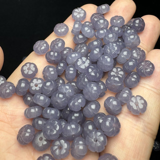 ((10 cái) Hetian Jade Khói Tím 8x5mm hạt phẳng rời - phụ kiện vòng tay)