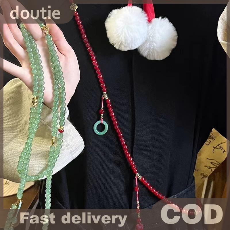Doutie Vòng Cổ Đá Tự Nhiên Xanh Pha Lê Cho Nữ - Phù Hợp Cầu Nguyện và Thiền