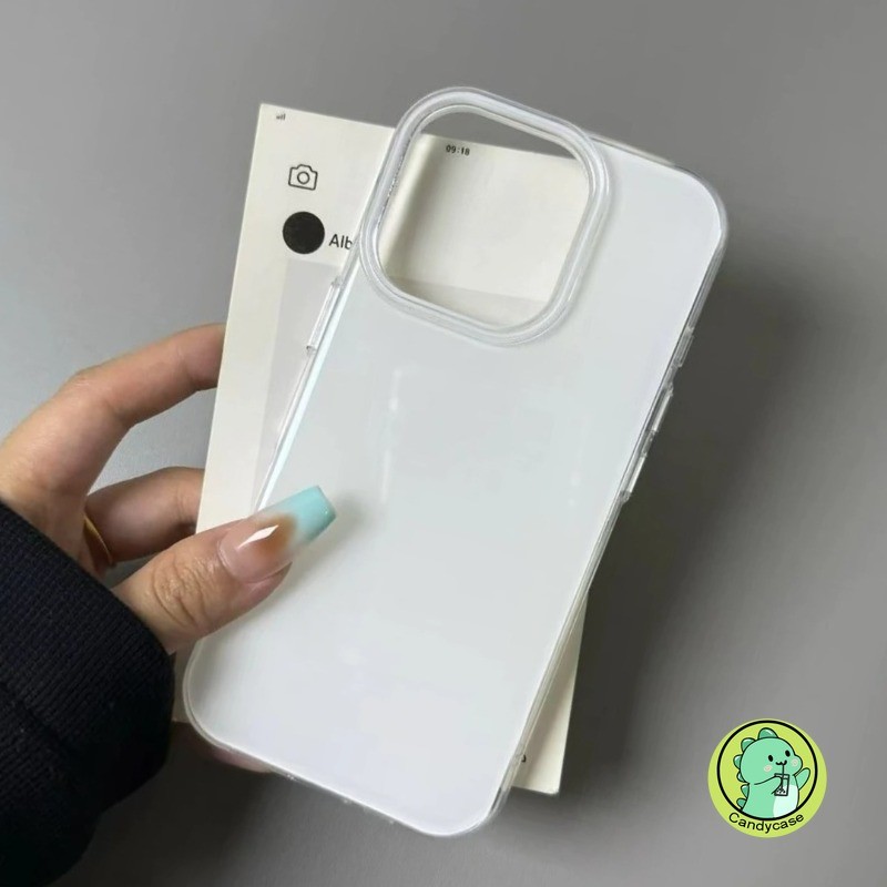 Ốp Điện Thoại Lỗ Lớn Trắng Tối Giản Cao Cấp Cho Redmi K80 K70 K70E K60 K60E K50 K50i K40 K40S K30 K30i Pro Ultra Gaming 5G 4G Vỏ IMD Chống Sốc Dễ Thương