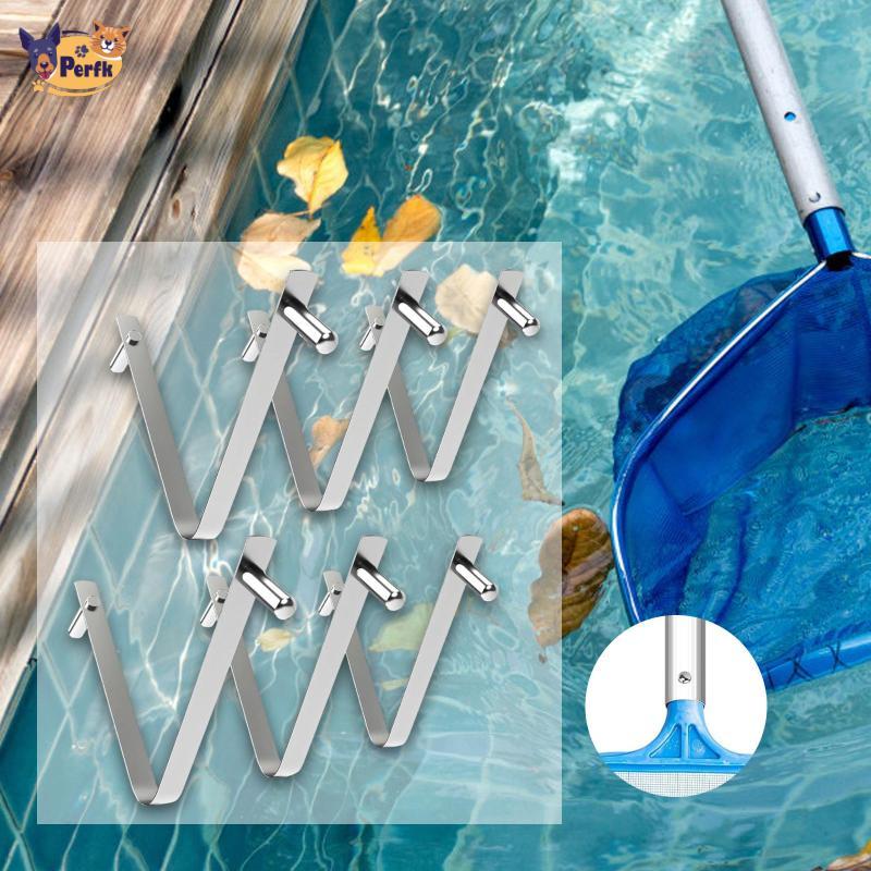Kẹp cọ bể bơi hình chữ V, phù hợp cho cột bể bơi ngoài trời và cắm trại, tương thích với skimmer lá và lưới