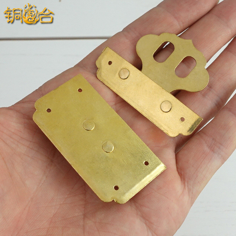 Retro Trang Sức Hộp Khóa Vuông Đồng Nguyên Chất Khóa Khóa Khóa Khóa Hộp Khóa Đồng Phụ Kiện Nhỏ Hộp Gỗ Khóa Khóa Khóa Phần Khóa