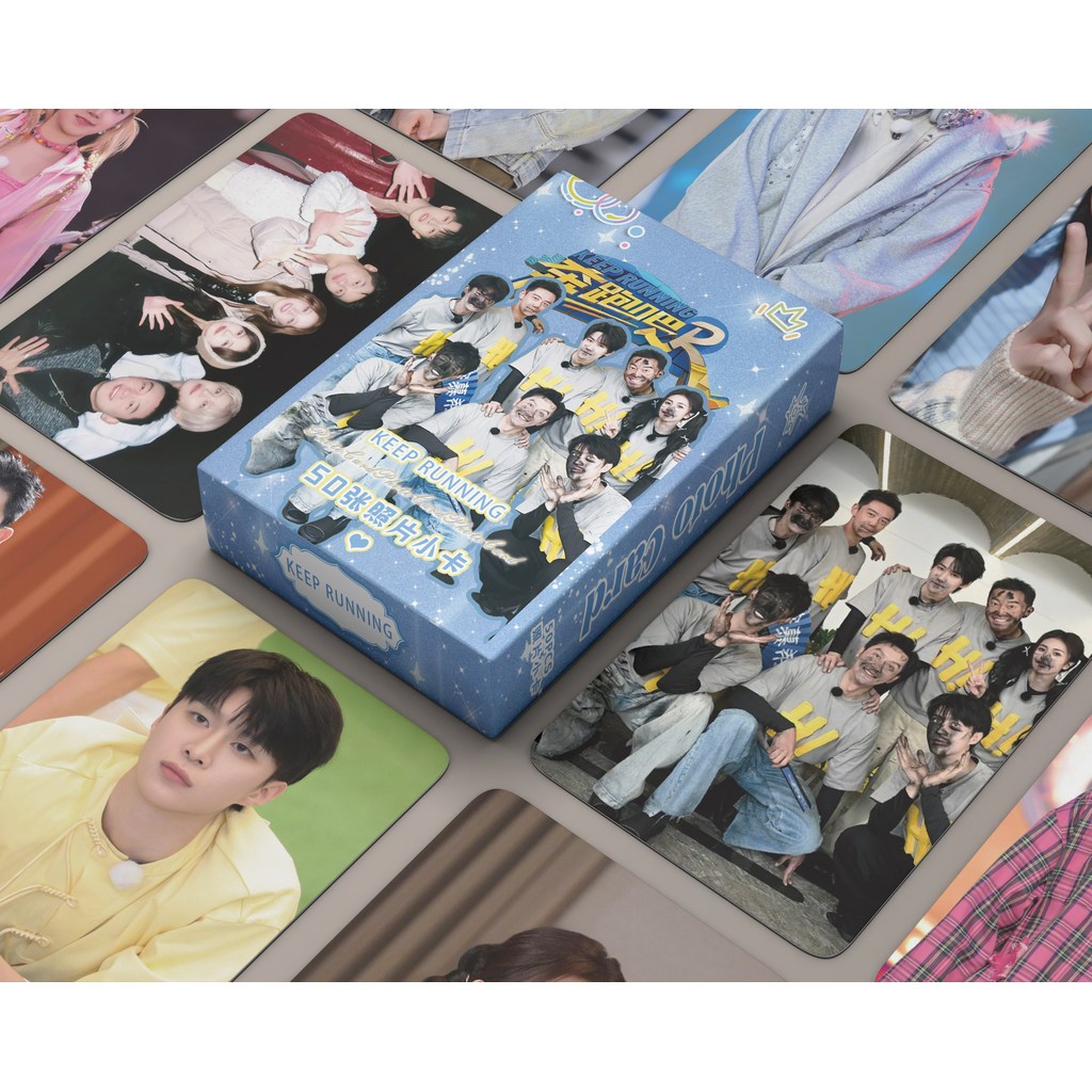 Bộ 50-55 chương trình đa dạng KEEP RUNNING Hologram Lomo Cards Diễn viên chính kịch Adam Fan Cheng Cheng Cheng Chengen Liu Yu Photocards Charlie Laser Bưu thiếp YM