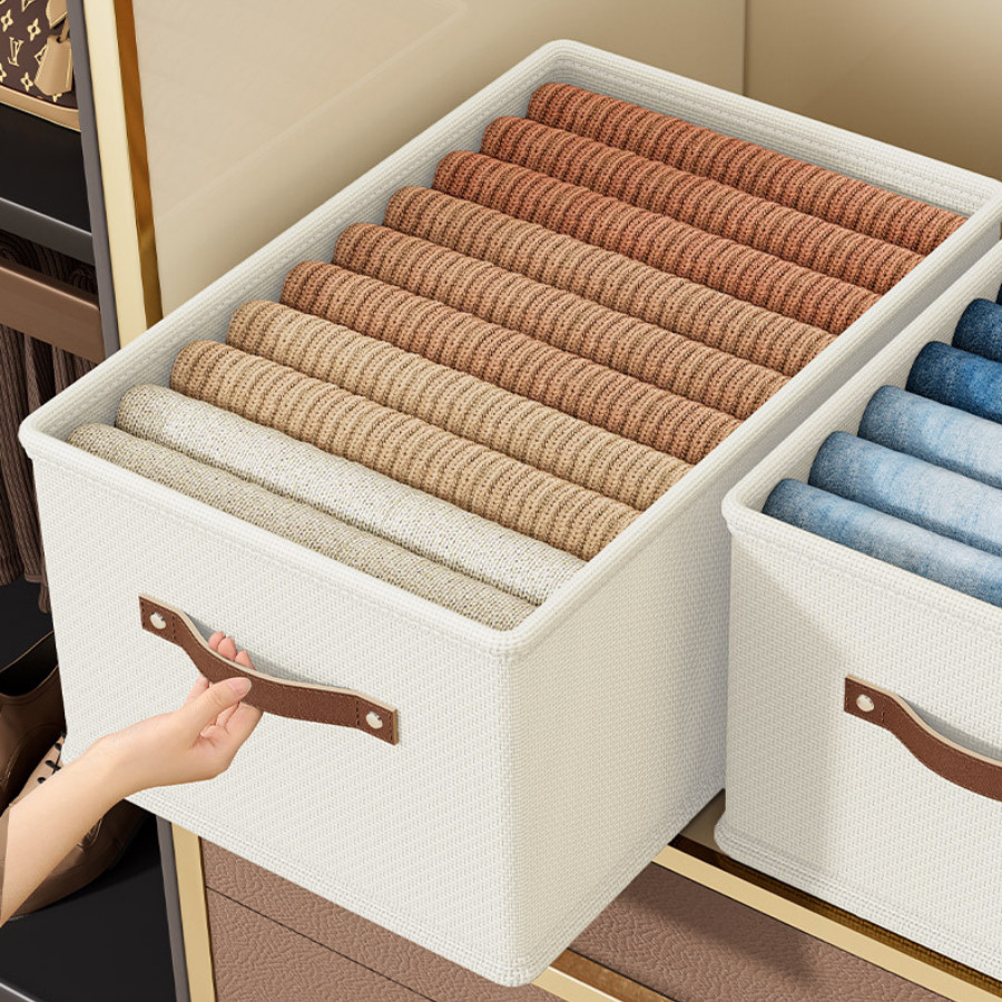 Hộp Vải Đựng Quần Áo Gấp Gọn ENODA HOME, Hộp Vải Oxford Khung Nhựa PP Cứng Cáp Đứng Form Lưu Trữ Đồ Ngăn Nắp HV011