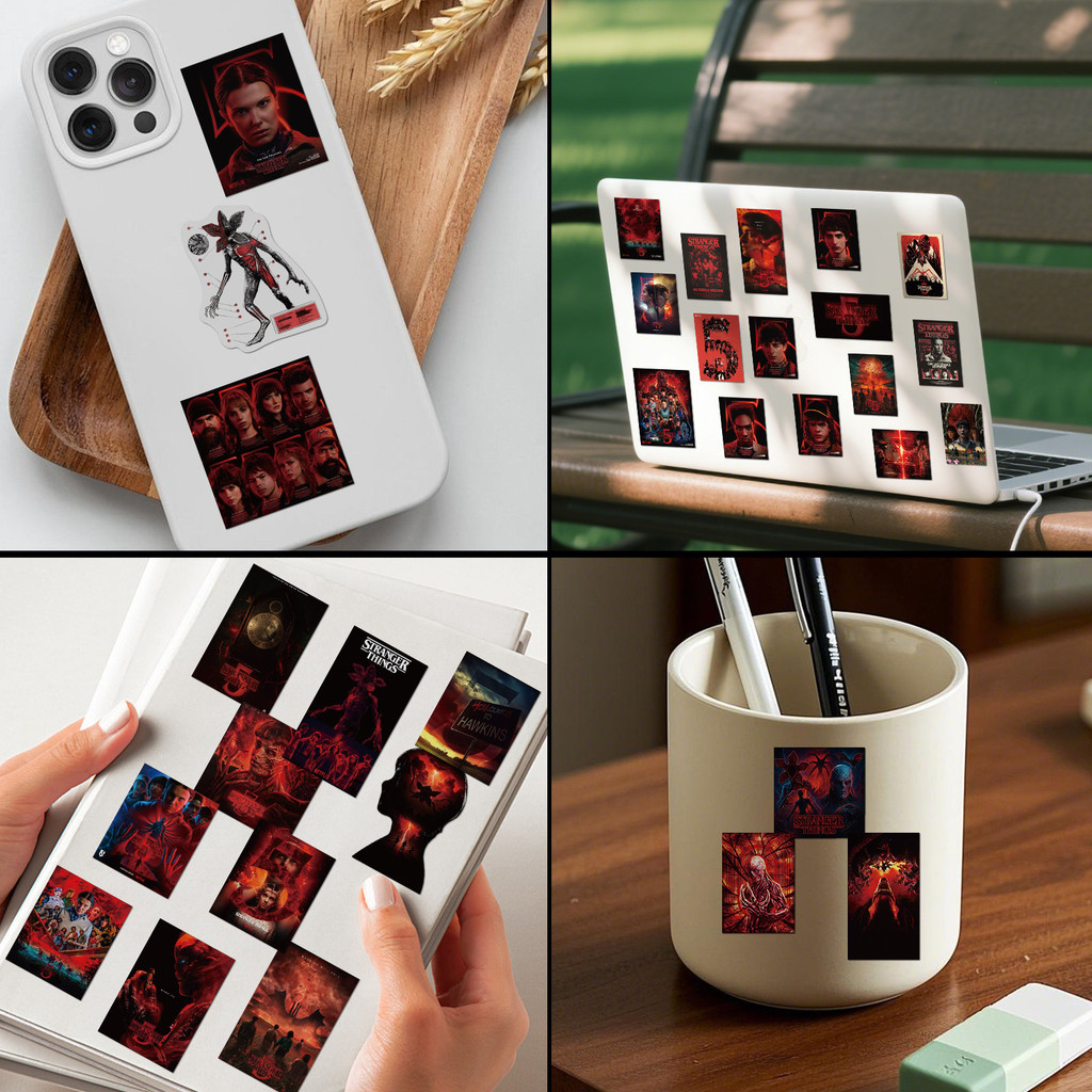 HK1 54 Cái / bộ Stranger Things 5 Miếng Dán graffiti Chống Nước diy Nhật Ký Kế Hoạch Trang Trí KH1