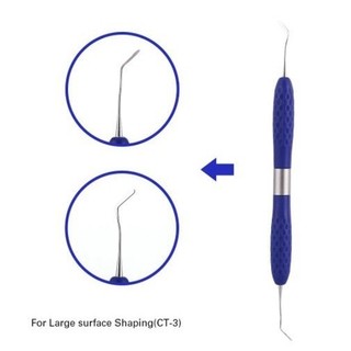 1 Bộ dụng cụ phục hồi thẩm mỹ bằng nhựa nha khoa Phù hợp với dụng cụ nha sĩ hai đầu bằng nhựa có tay cầm silicon Dao nhựa