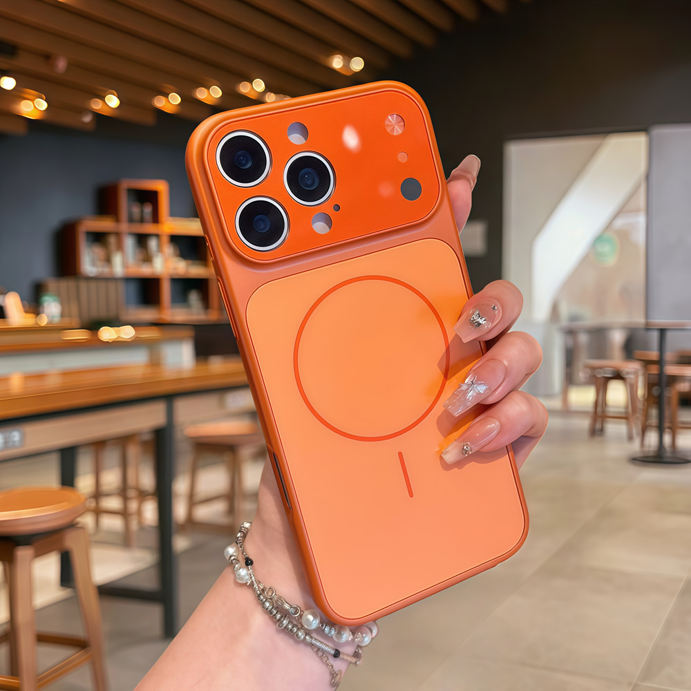 Ốp Điện Thoại Từ Tính Mờ Cho IPhone 17 Pro Max Air 13 14 15 16 Pro Max Chống Rơi Bảo Vệ Ống Kính Vỏ Cứng Vỏ Bảo Vệ Điện Thoại