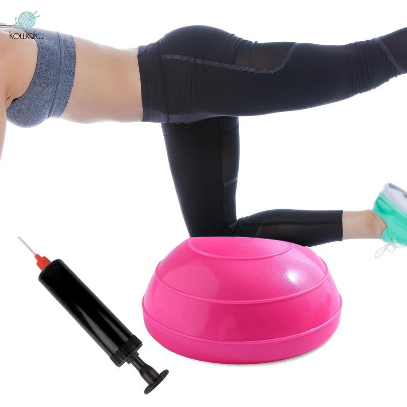 Bóng cân bằng bơm hơi 6,3 inch, có đế chống trượt và bơm, phù hợp dùng ở nhà hay ngoài trời