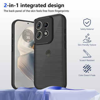 Dành Cho Motorola Moto Edge 50 Pro Ốp điện thoại Cứng Mờ Da-Cảm Giác Mềm Khung TPU Chống Sốc Mỏng Vỏ