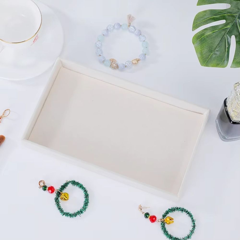 BAMBOOB Nhung Hộp Bảo Quản Trang Sức, Nhung Có Thể Xếp Chồng Vòng Cổ Khay Trưng Bày, Nhiều Màu Tổ Chức Khay Vòng Tay Vòng Cổ