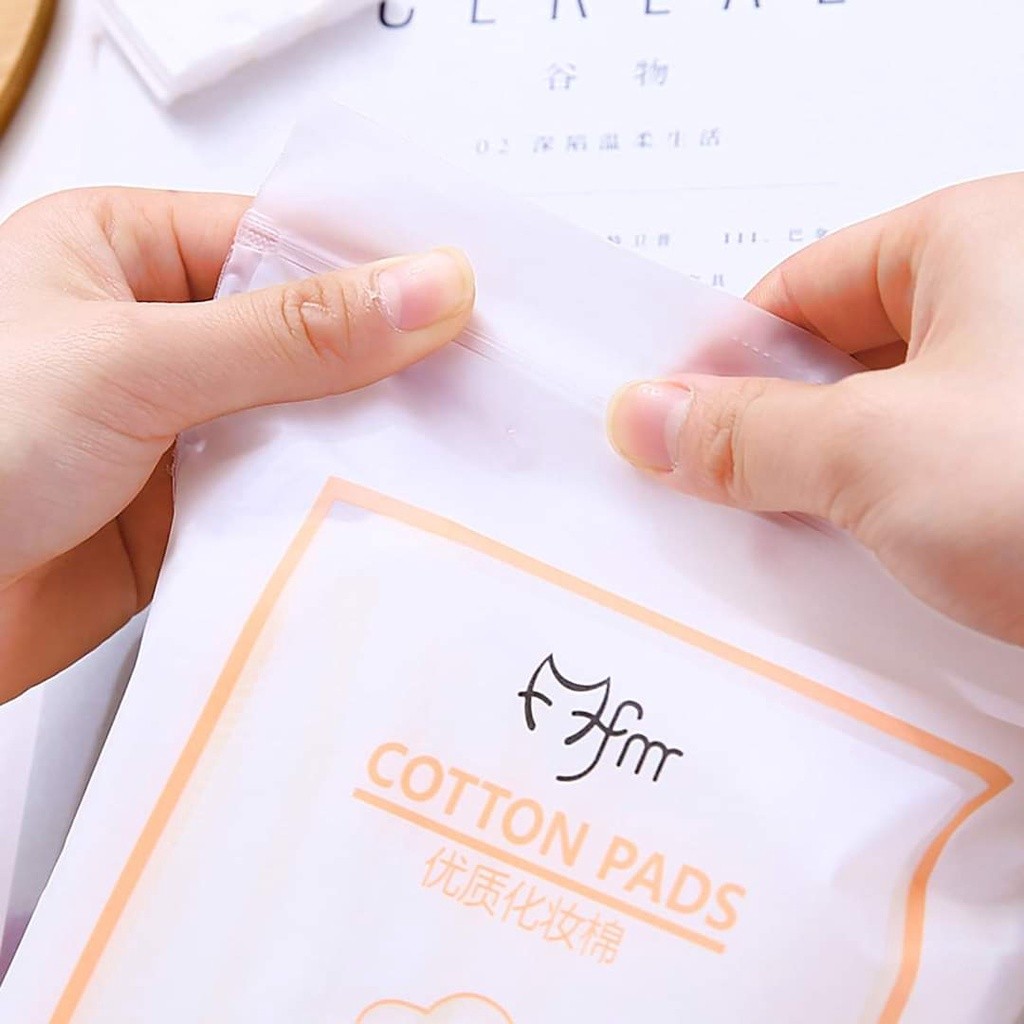 [Combo 3 Gói] Bông Tẩy Trang 222 Miếng 3 Lớp Cotton Cao Cấp, Mềm Mịn Giá Rẻ