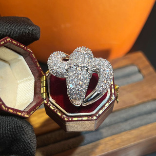 Nhẫn mở không đều zircon phong cách châu Âu và Mỹ