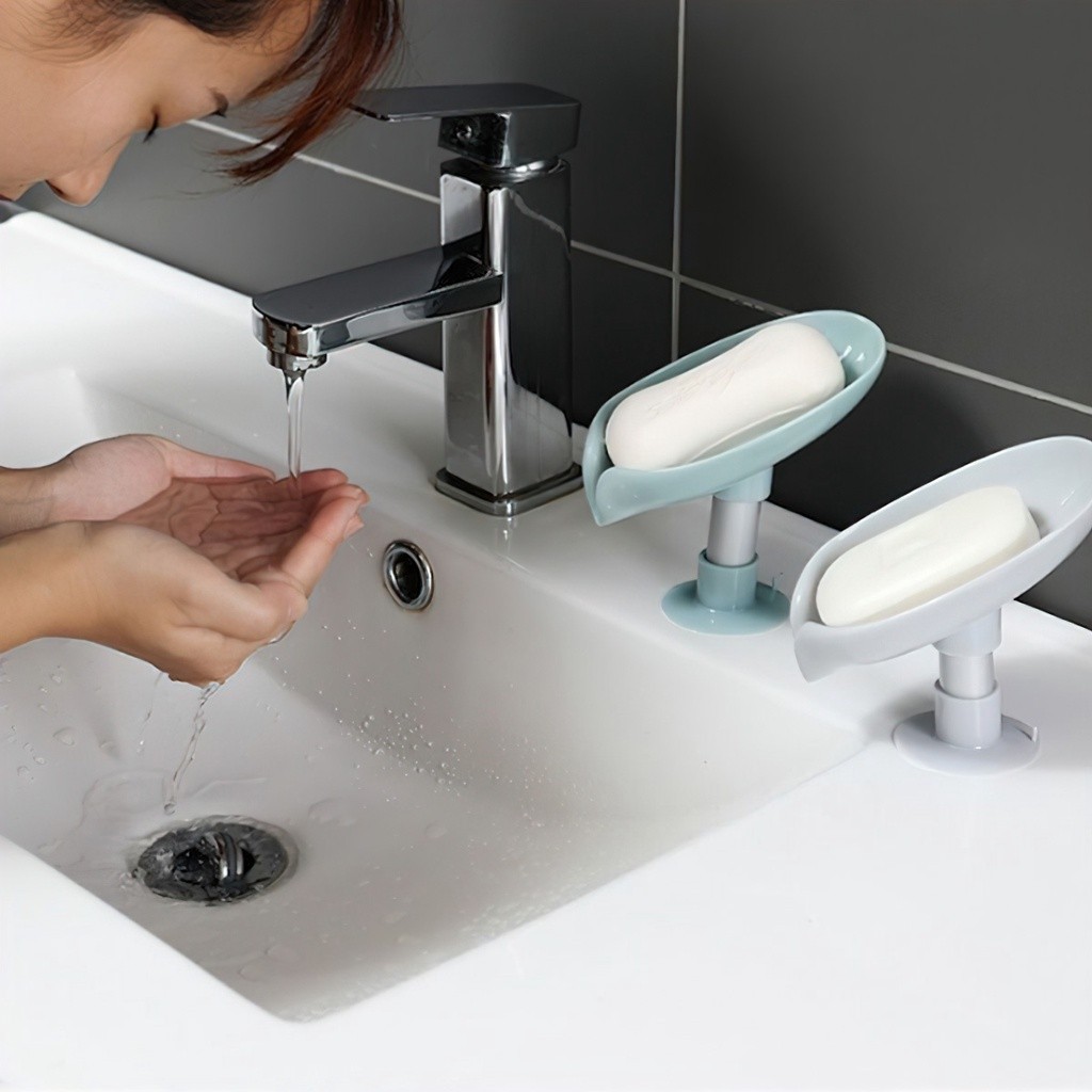 M7 Khay để xà phòng hình chiếc lá tiện dụng cho nhà tắm nhà bếp MALAN