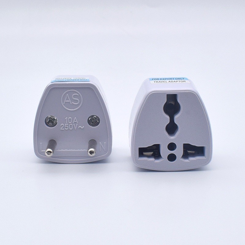 Bộ Chuyển Đổi 3 Chấu Thành 2 Chấu Phích Cắm Tròn, Tiêu chuẩn Châu Âu-FE123