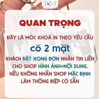 [IN THEO YÊU CẦU] Móc Khoá Thông Điệp In 2 Mặt Theo Yêu Cầu, Móc Khoá In Ảnh Kèm Lời Nhắn