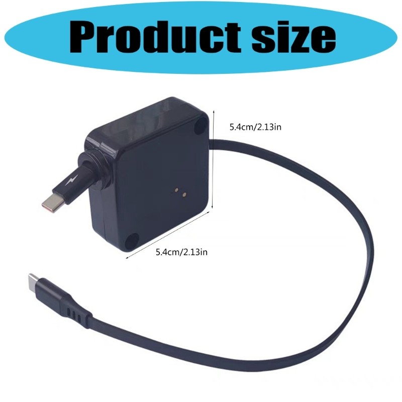 GODD Một Tay Hoạt Động Cáp Co Giãn Loại C 100W Sạc Nhanh Mịn Nối Dài Cuộn Tự Động