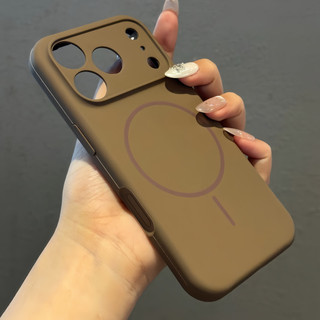 Ốp điện thoại silicon lỏng màu cam Magsafe cho iPhone 17 Pro Max 17 Air Soft Charging Cover cho iPhone 13 14 15 16 Pro Max Plus
