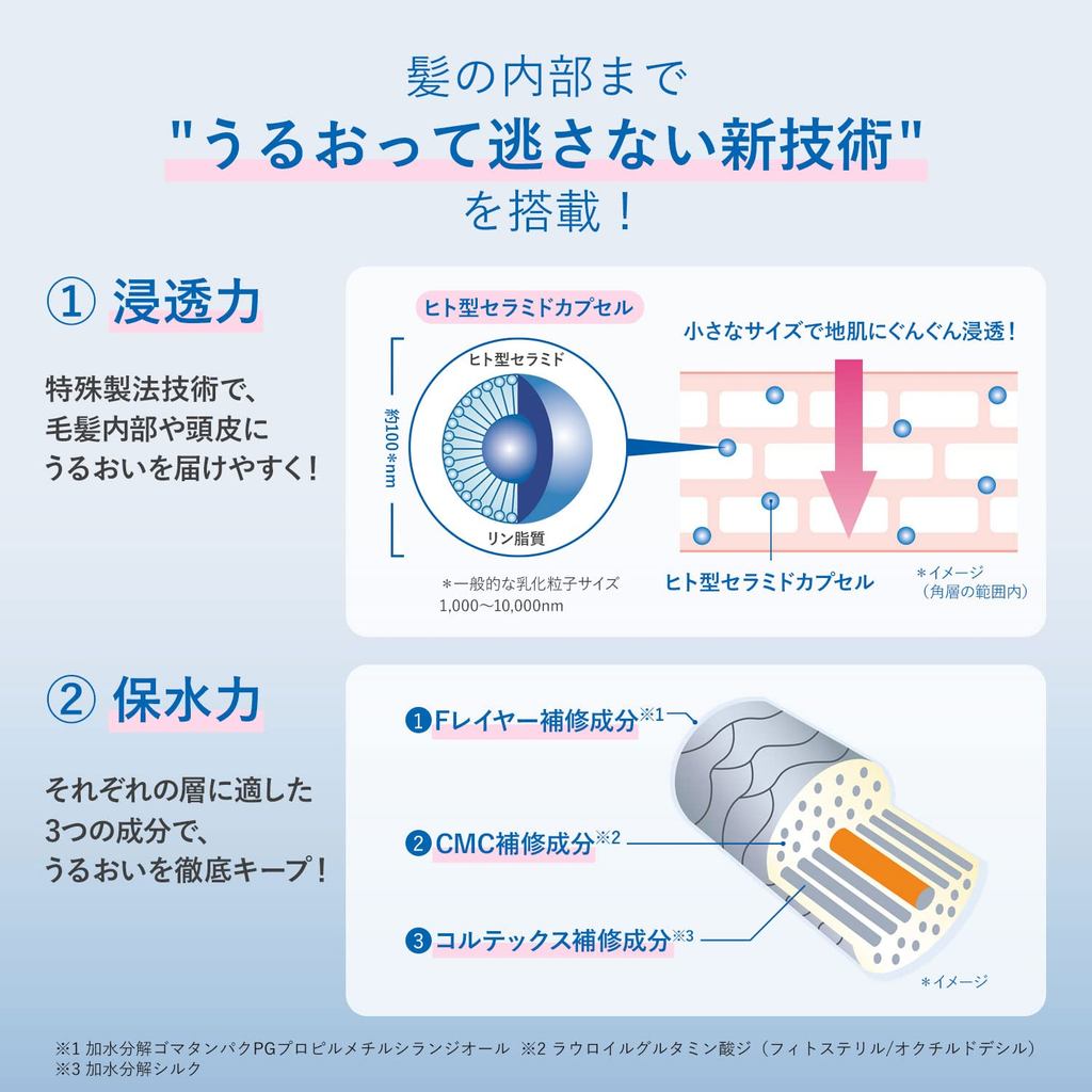 ORBIS Moist Serum Shampoo – 420mL Bottle & Refill- Direct from Japan