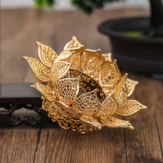 Bông sen tiara bạc vàng, phụ kiện tóc sang trọng cho tiệc sinh nhật và lễ hội