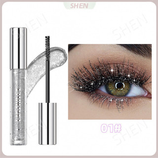 LANZHIYUE Sparkling Diamond Scheming Mascara Kim Sa Lấp Lánh Nhấp Nháy Bông Tuyết Chống Thấm Nước Chống lem Mascara