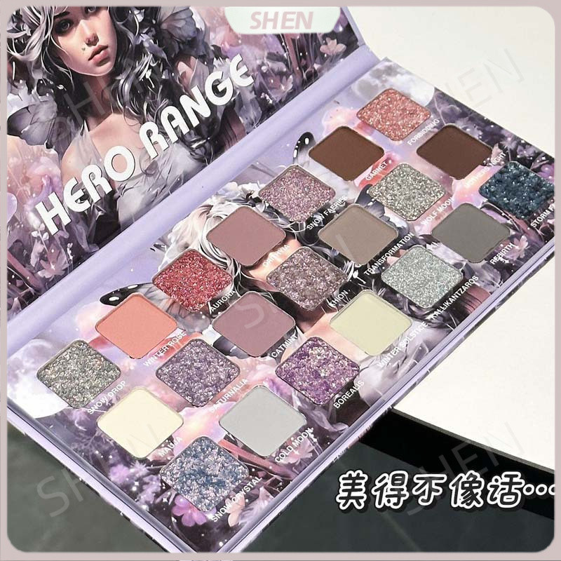 Phấn mắt màu trăng lạnh hai mươi mốt màu Matte Pearlescent Strobe Phấn mắt đa chức năng
