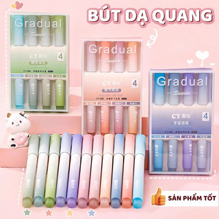 Bút Dạ Quang Gradual Pastel – Bút Highlight Cho Học Sinh, Đánh Dấu Ghi Chú Học Tập Làm Bullet Journal