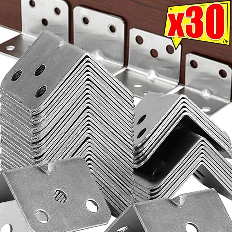 5 / 10 / 20 / 30 Cái Giá đỡ góc bằng thép không gỉ / Chốt nẹp góc / Đầu nối tủ nội thất