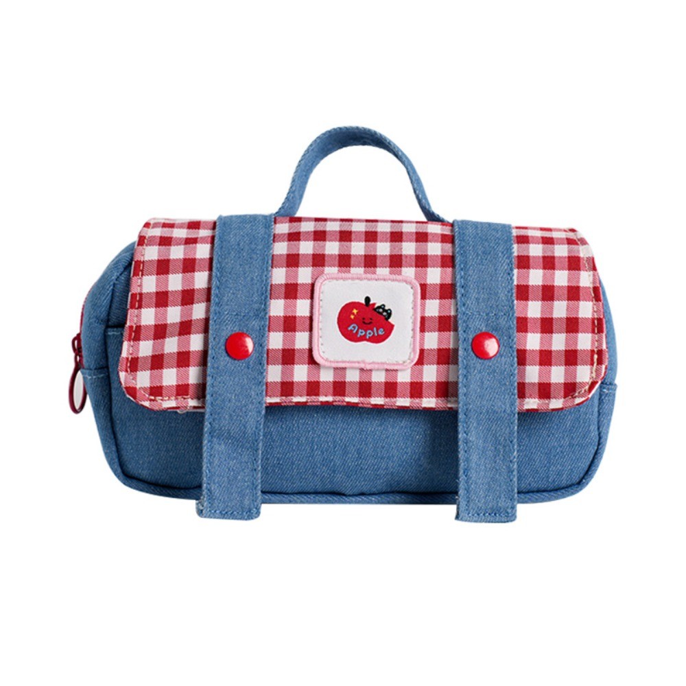 Bút Chì GREA, Túi Đựng Bút Chì Dung Tích Lớn Denim, Văn Phòng Phẩm Trường Học Đa Năng Có Thể Gập Lại Kawaii Học Sinh Văn Phòng Phẩm