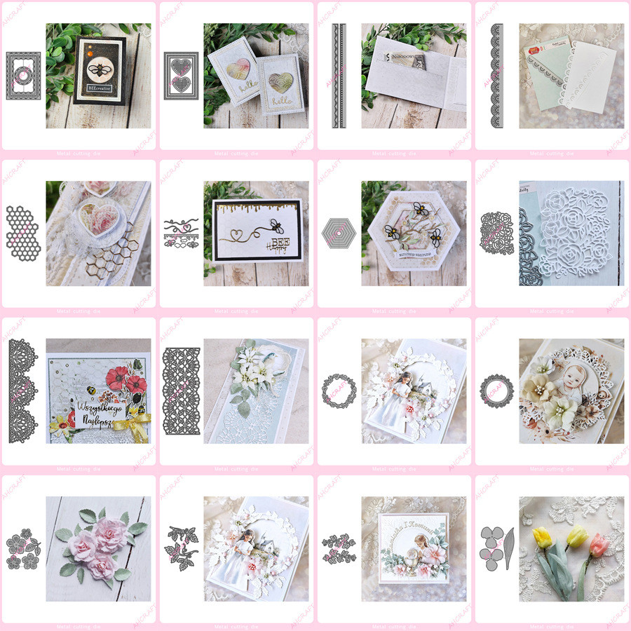 Khung Nền Kim Loại Thép Carbon Cắt Khuôn DIY Dập Nổi Mẫu Sổ Lưu Niệm Album Ảnh Thiệp Chúc Mừng Cắt Chết Giấy Nghệ Thuật Khuôn