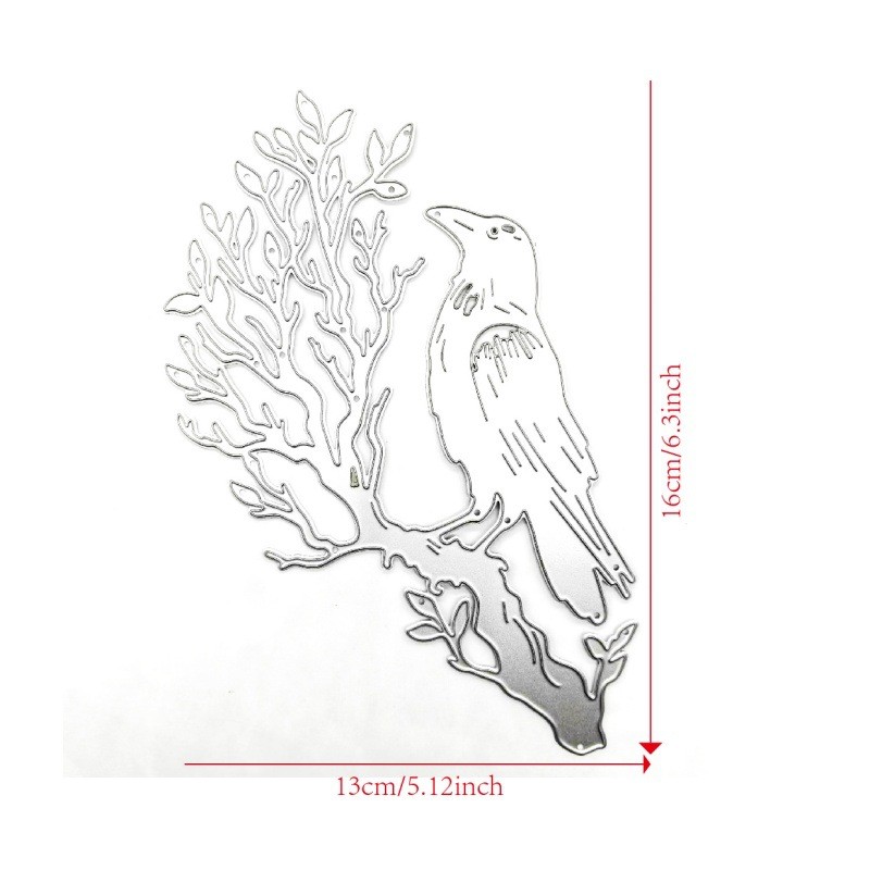 Chim Trên Nhánh Kim Loại Thép Carbon Cắt Khuôn DIY Dập Nổi Mẫu Sổ Lưu Niệm Album Ảnh Thiệp Chúc Mừng Cắt Chết Giấy Nghệ Thuật Khuôn