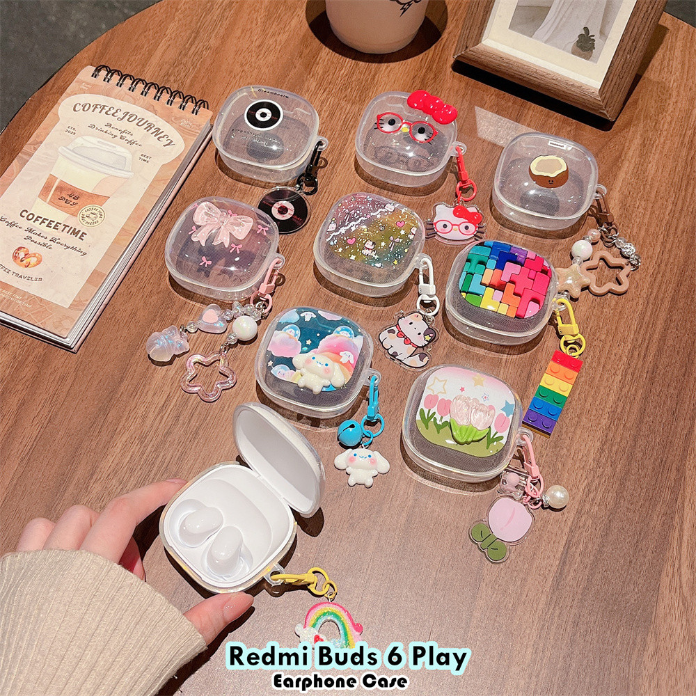 [Ngôi sao tương lai] Dành cho Redmi Buds 6 Play Vỏ silicon mềm DIY Vỏ tai nghe mèo sáng tạo