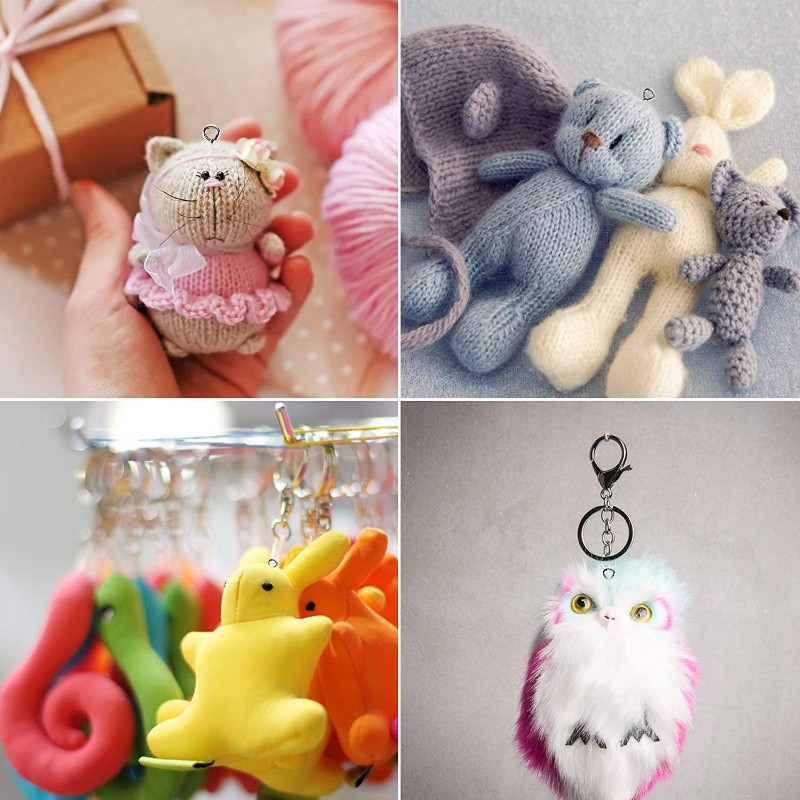 20 / 40 / 60 Chiếc Kim Loại Vít Chân Móc Khóa / Vòng Chia Móc Chìa Khóa Treo Mặt Dây Chuyền / DIY Túi Trang Sức Móc Chìa Khóa