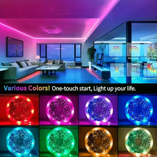Đèn Led RGB Dải Đèn Led 1M-10M Có Điều Khiển Ứng Dụng Ruy Băng Linh Hoạt Luces Led Băng Cho Phòng Trang Trí Phòng Ngủ