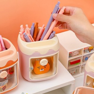 Hộp Đựng Bút để bàn tiện lợi cùng lọ đựng bút dễ thương, phù hợp cho bé trang trí và sắp xếp đồ dùng học tập gọn gàng