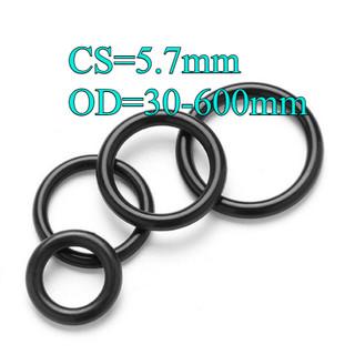 Vòng niêm phong cao su CS5.7mm Vòng chữ O Vòng đệm dầu nitrile OD30-600mm, gioăng đen chống thấm nước và chịu nhiệt độ cao [JYD-ZZ-Z]