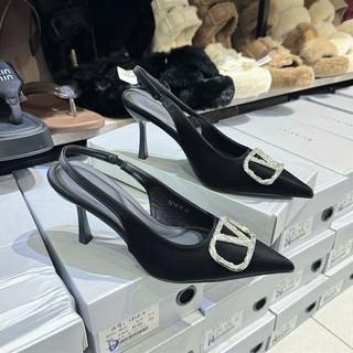 Gót Nhọn Bích Tag V Meibaiyi Hàng Nhập QC Fullbox Mieo Shoes G1453 G1454 G1455